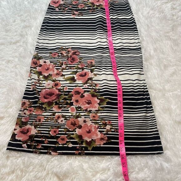 American Rag Stripe Floral Maxi Long Dress Racerback Sleeveless Size XS - Picture 4 of 5